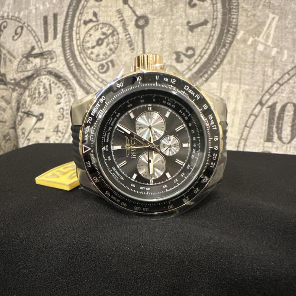 Men’s Invicta Aviator Skyshock  🔥 Chronograph 50mm Black Silicone Band 33029 - Picture 4 of 7